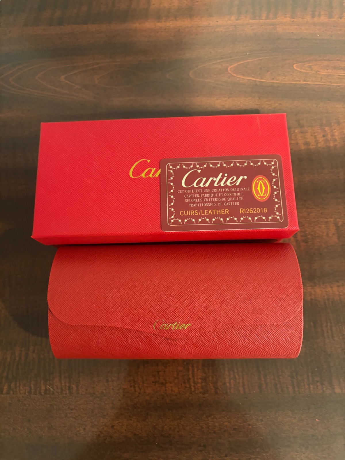 Cartier Big C Diamond Cut black Frameless Lens Gold Frame