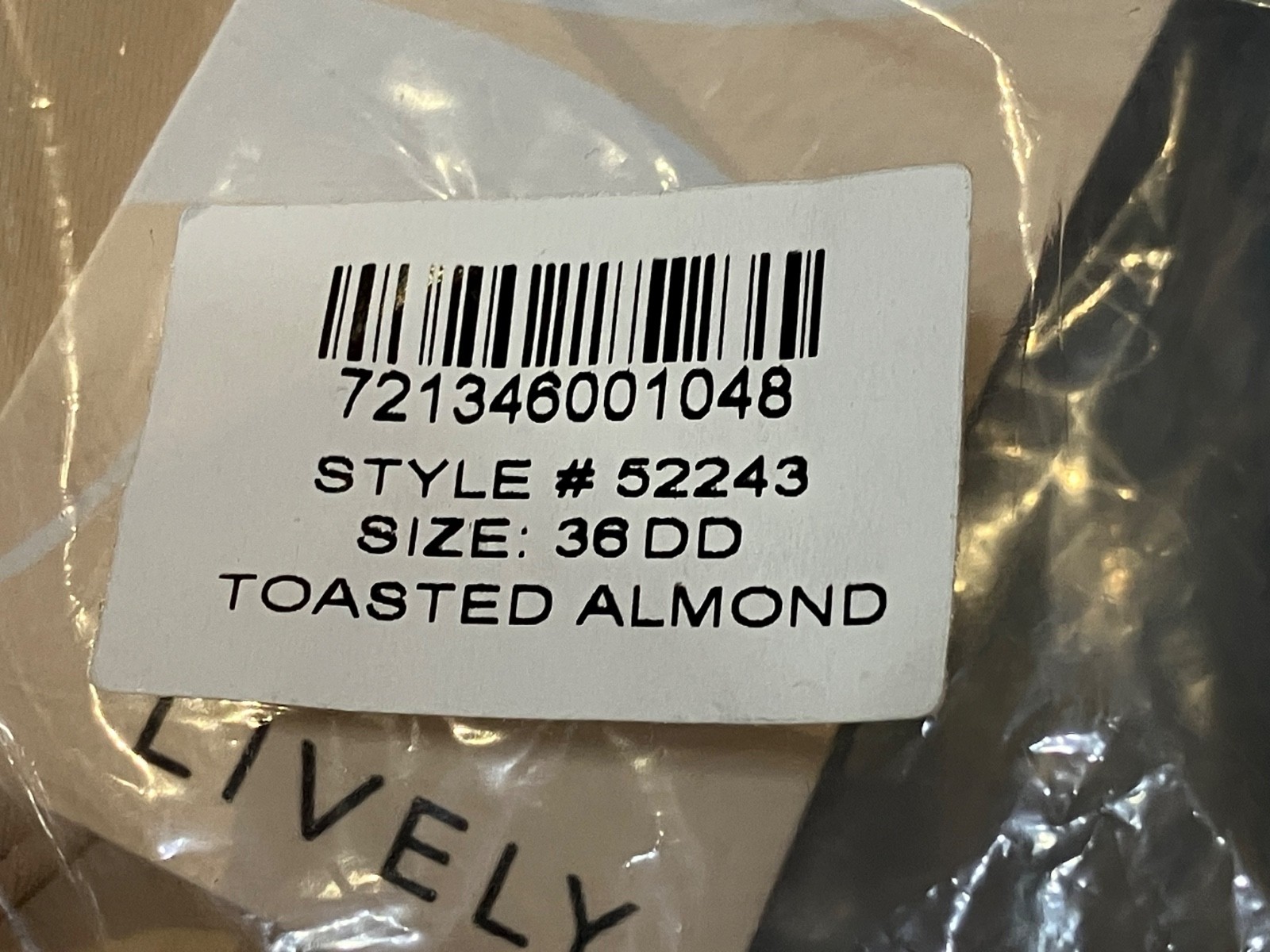 NEW in PACKAGE Lively The Minimizer Under Wire Bra 52243 Toasted Almond 36 DD