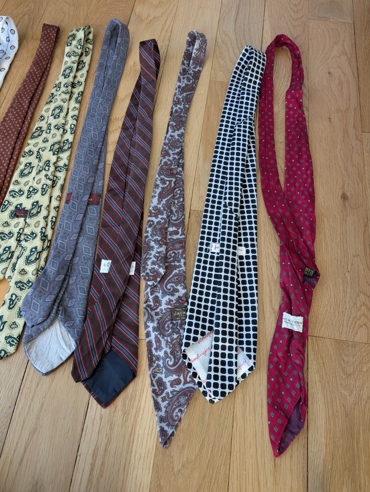 Vtg Jack Henry Country Club Plaza Kansas City Mens Tie Lot Of 11 Geometric Silk