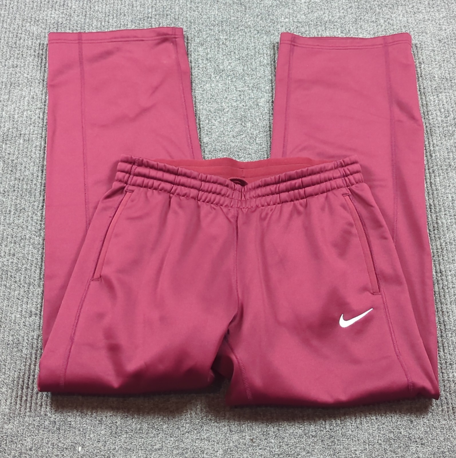 Nike Pants Mens Large Maroon Track Atheltic Running Dri Fit Lounge