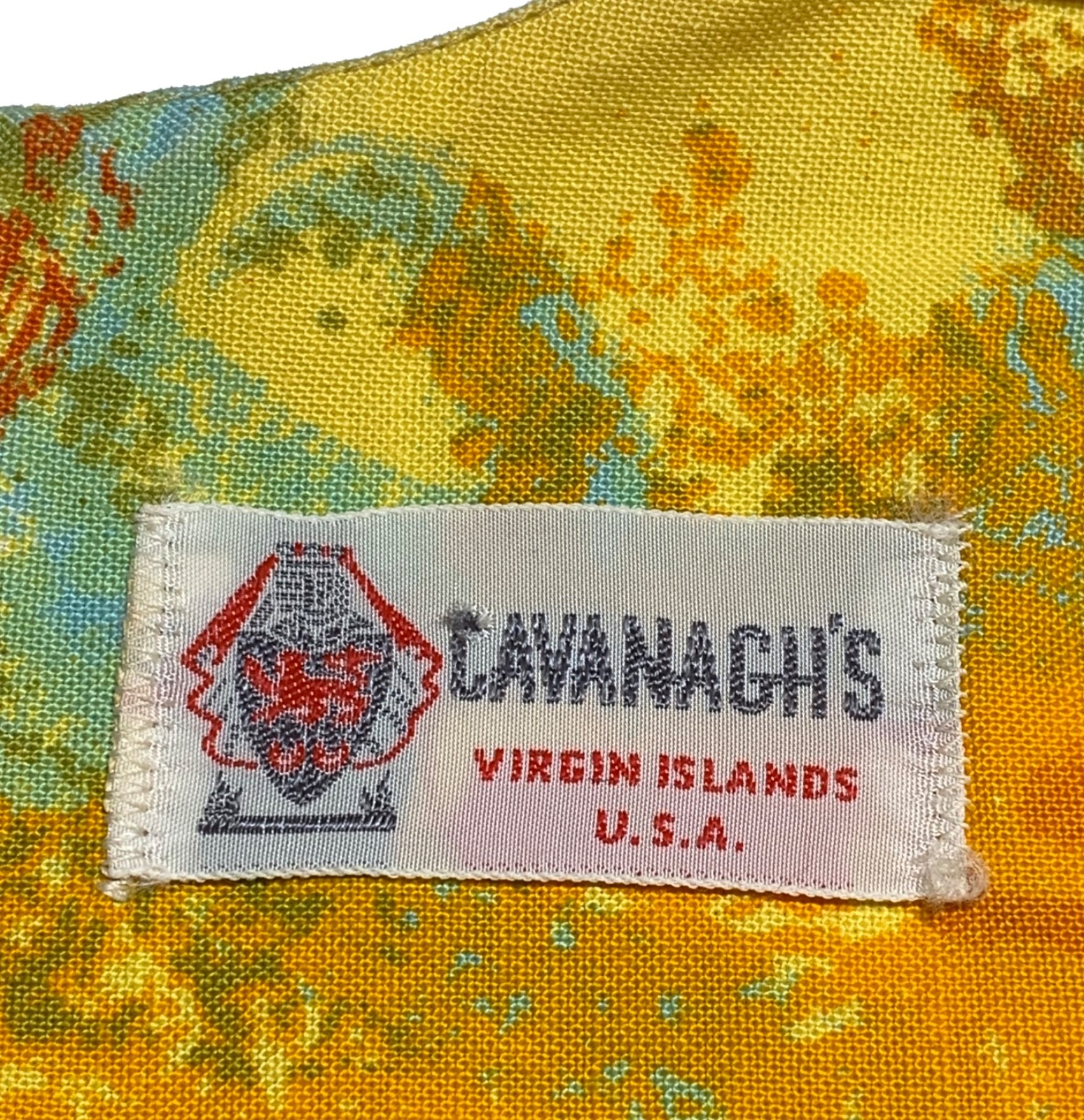 CAVANAGH’S VIRGIN ISLANDS Vintage 70s Women’s Print Sleeveless Shift Dress -Sz S