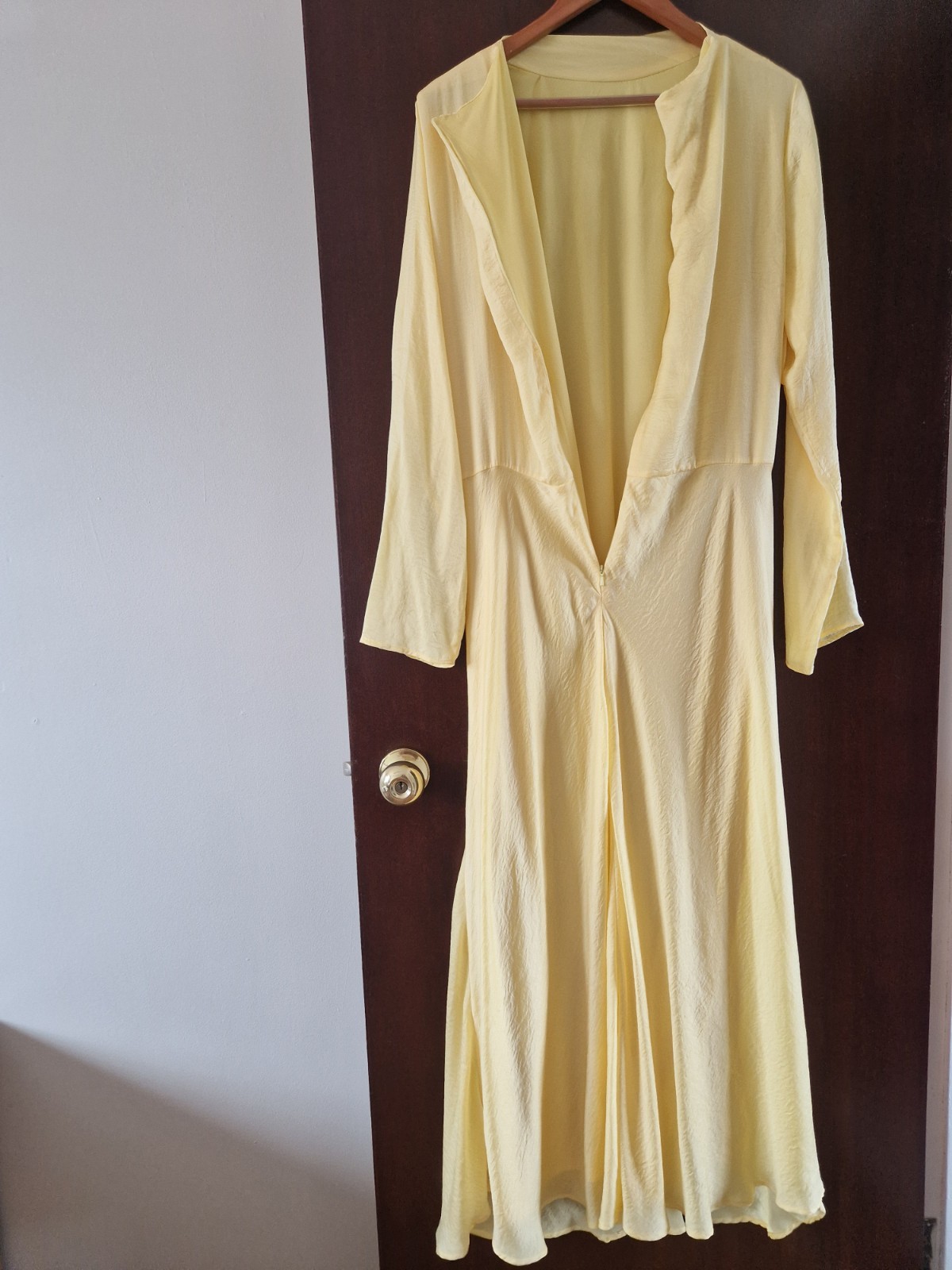Asos Design Long Dress Size 18 Yellow Summer Wedding Occasion Party Graduation