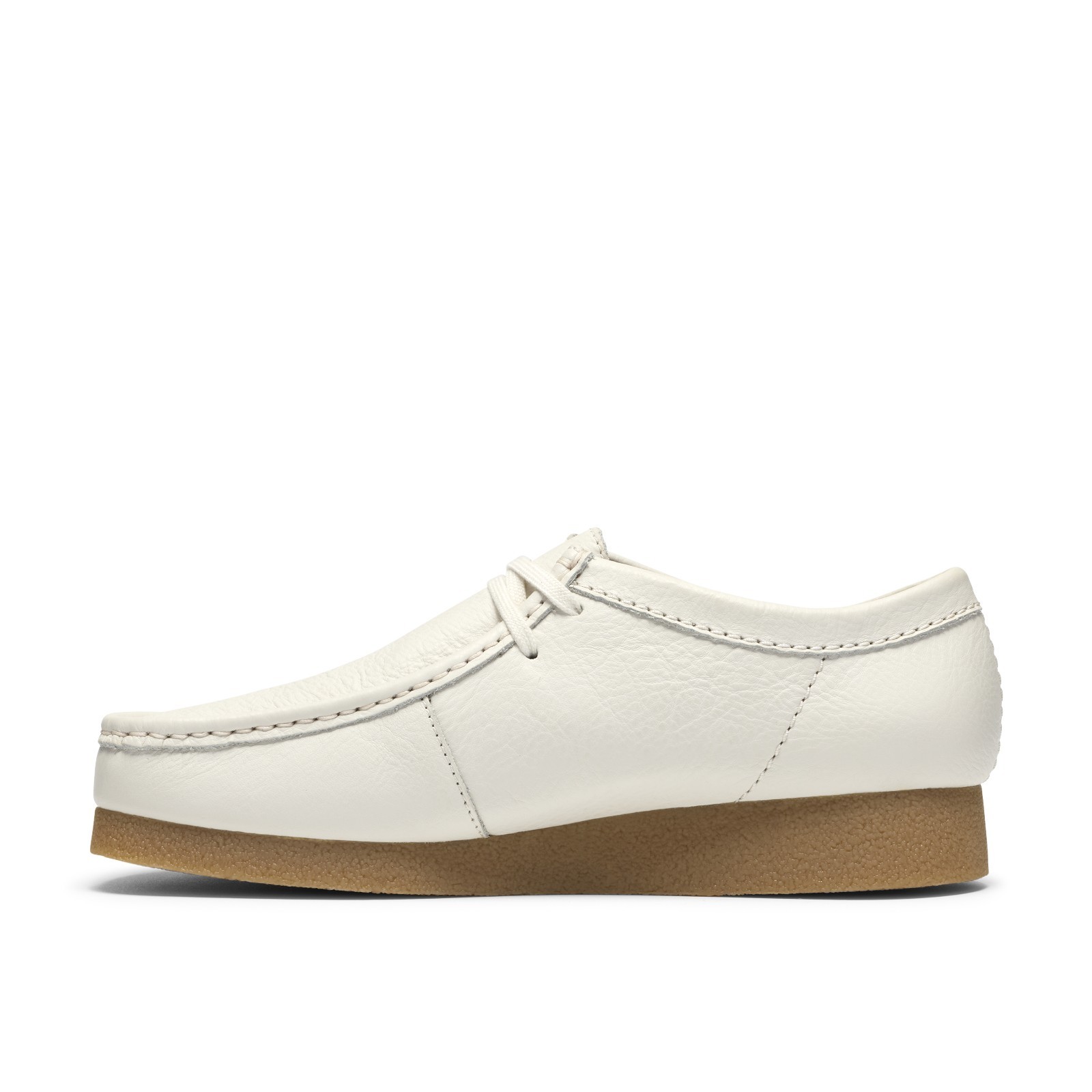 New Men Clarks Wallabee Evo Low White Leather Rubber Bottom Comfortable Shoes