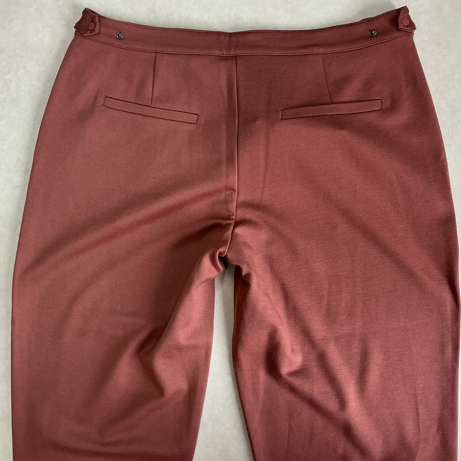 LADIES NEXT RELAXED STRAIGHT SALMON PINK TROUSERS SIZE 16 R BNWT (504E)