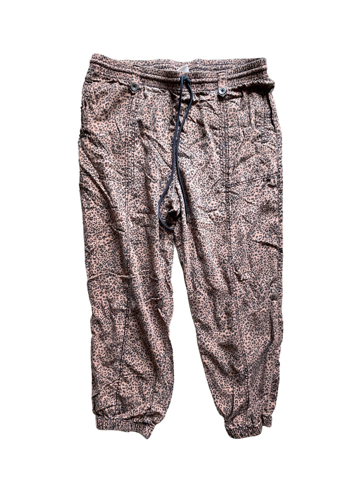 Women’s Size XL Lyocell Brown Animal Print Lightweight Jogger Pants