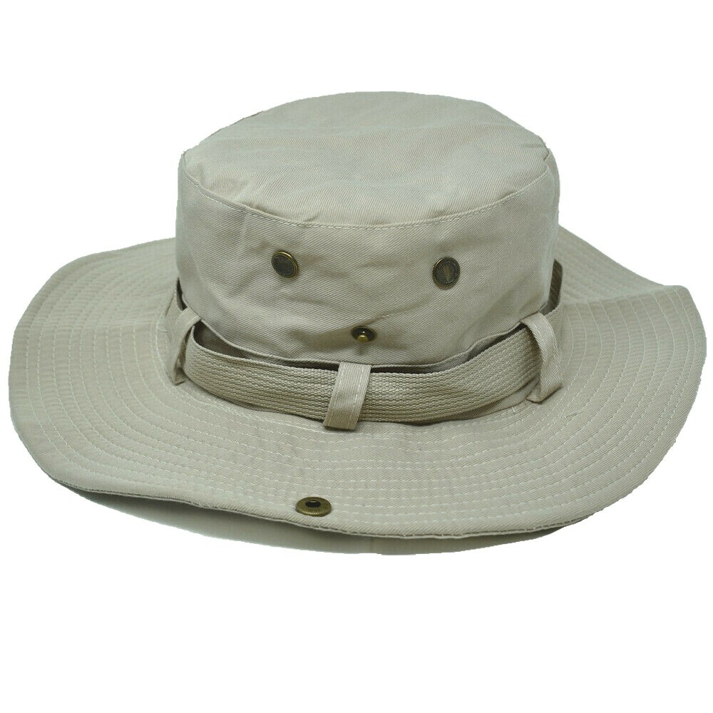 Mens Womens Bucket Boonie Hat Neck Flap Cover Sun Wide Brim Fishing Hiking Cap