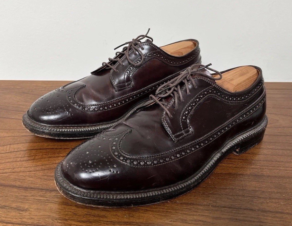 Alden Men’s Size 9 B D Wingtip Leather Oxford Shoes 975 Made in New England USA