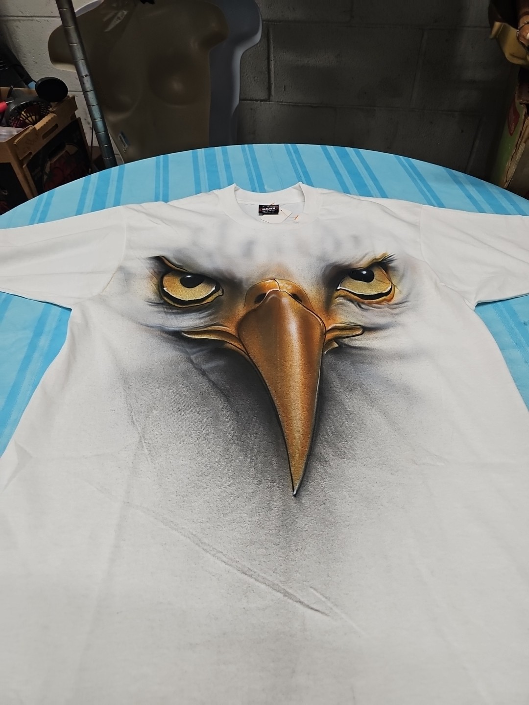 Vintage FotL Shirt Mens LG White 90’s Bald Eagle Logo 90s USA Tee