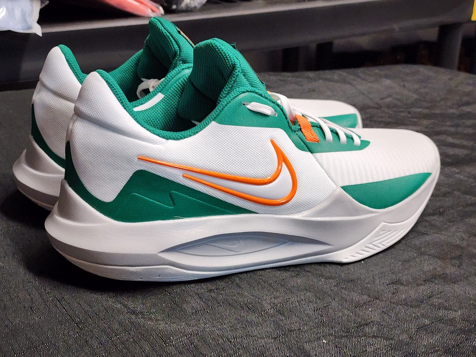 Nike Precision 6 Malachite Safety Orange DD9535-103 White Green Men’s Sneaker