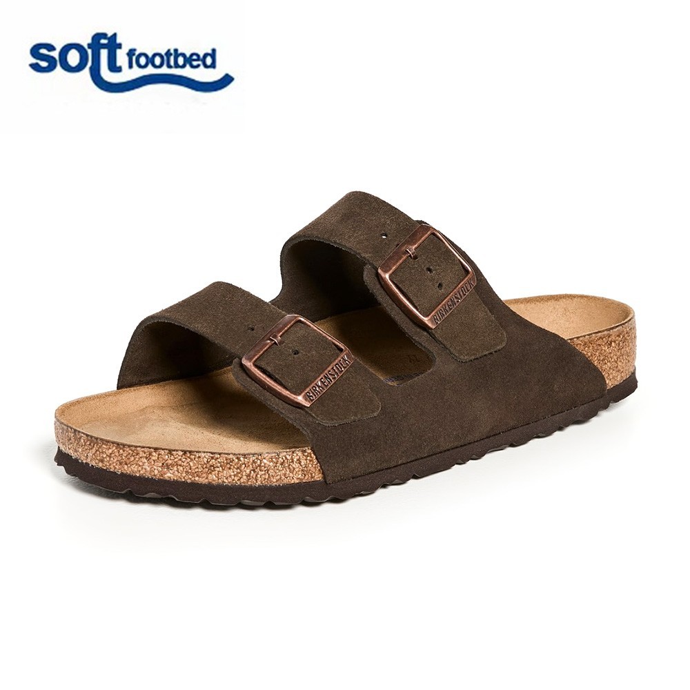Birkenstock Arizona Soft Footbed Sandals Suede Leather Shoes New w/ Box – Mocha
