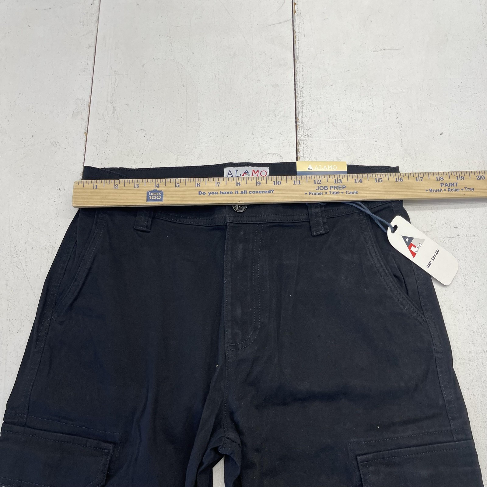 Alamo Cargo Pants Mens 32×32 Black Stretch Straight Utility Workwear Pockets