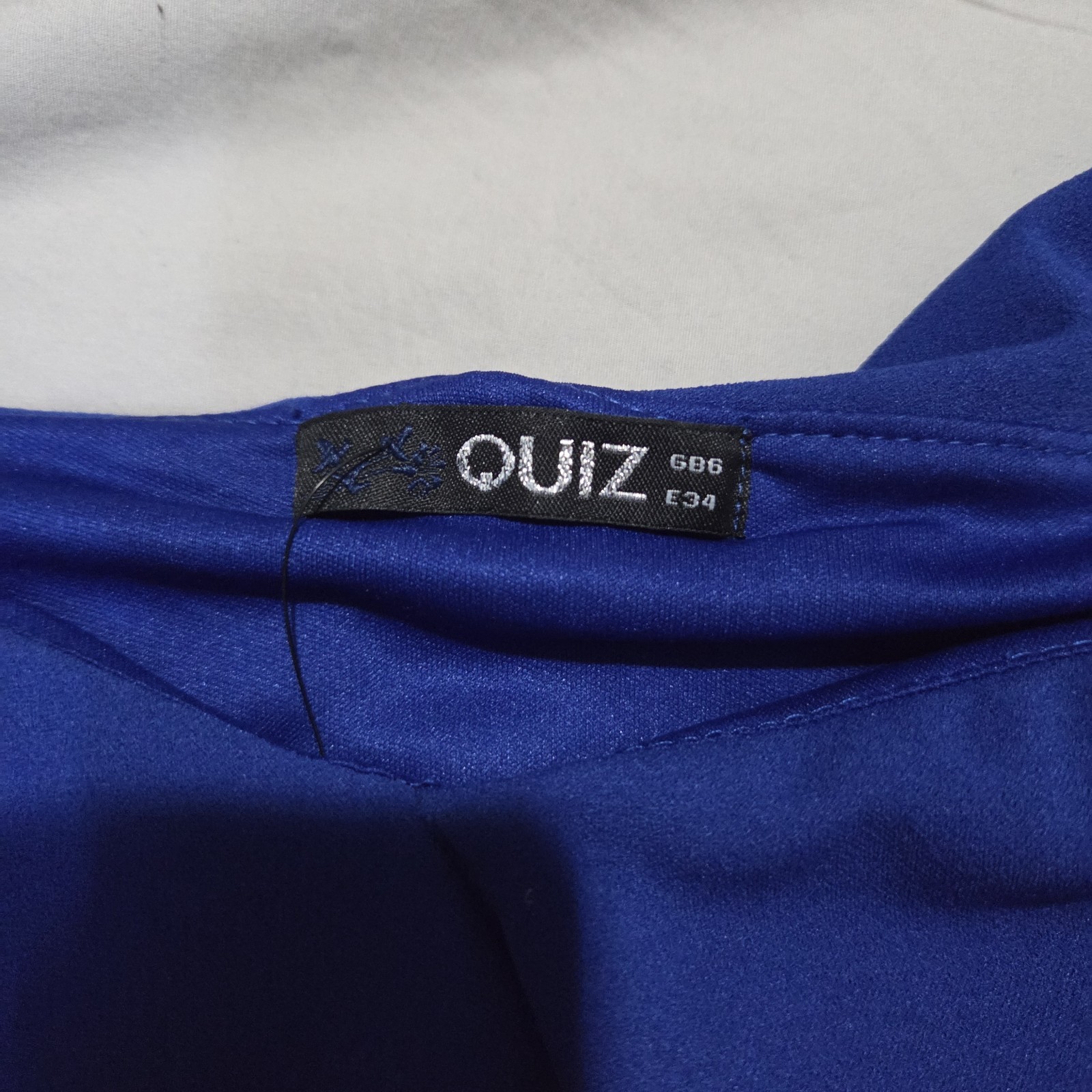 QUIZ ROYAL BLUE OFF-SHOULDER MERMAID STYLE DESIGNER DRESS NWT