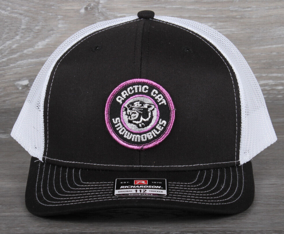Vintage Arctic Cat Snowmobiles Patch on a Richardson 112 Trucker Hat