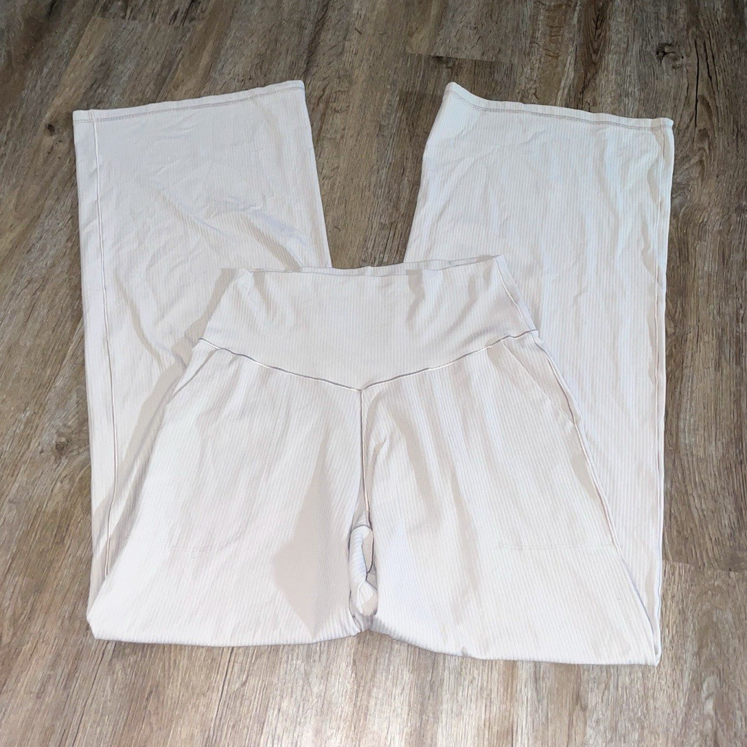 OFFLINE by Aerie White Wide-Leg Pull-On Stretch Yoga Pants Women’s M