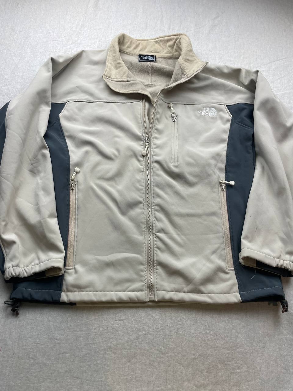 The North Face Apex Bionic Jacket Mens Medium Blue Gray Softshell Outdoor