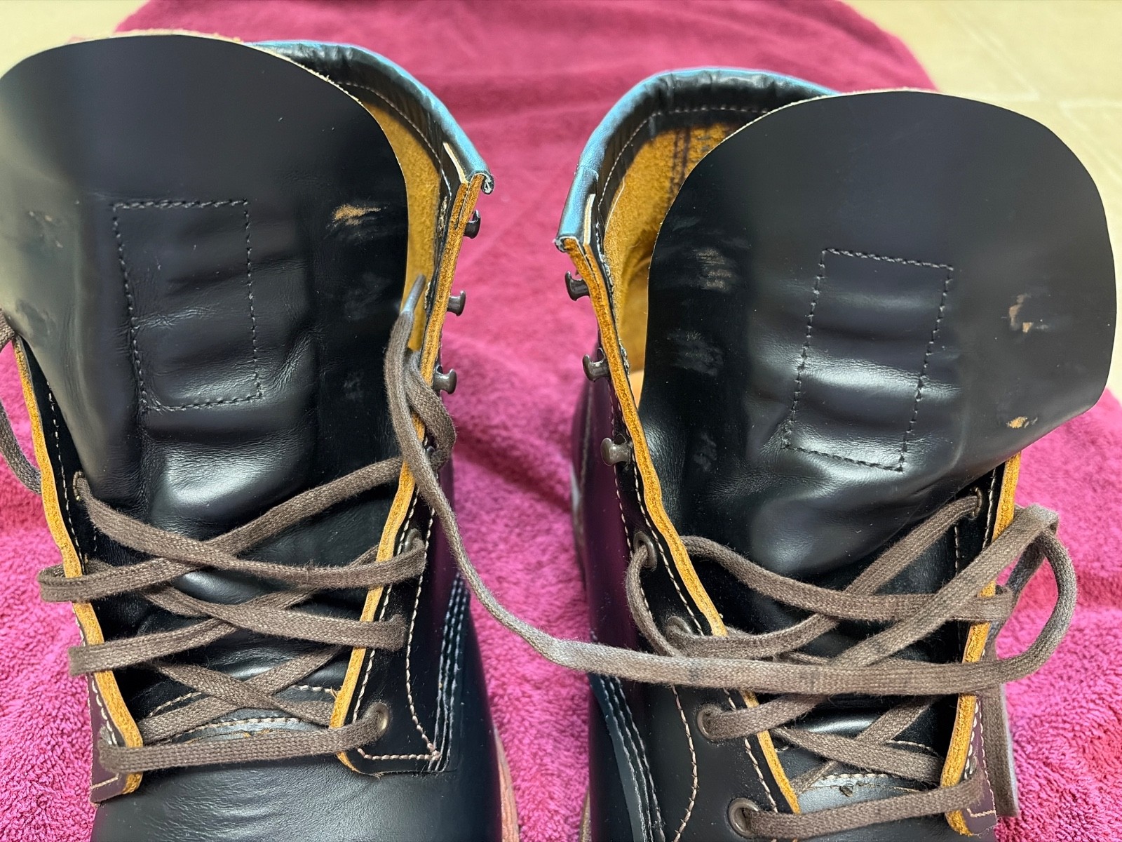 Red Wing 9060 Flatbox Beckman Black Klondike Leather Boots Mens 10.5 D