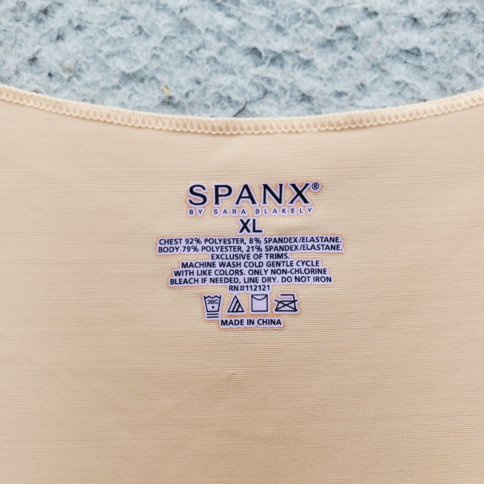 Spanx by Sara Blakely Tank Top Womens XL Brown Sleeveless Slim Fit Lace Trim Hem