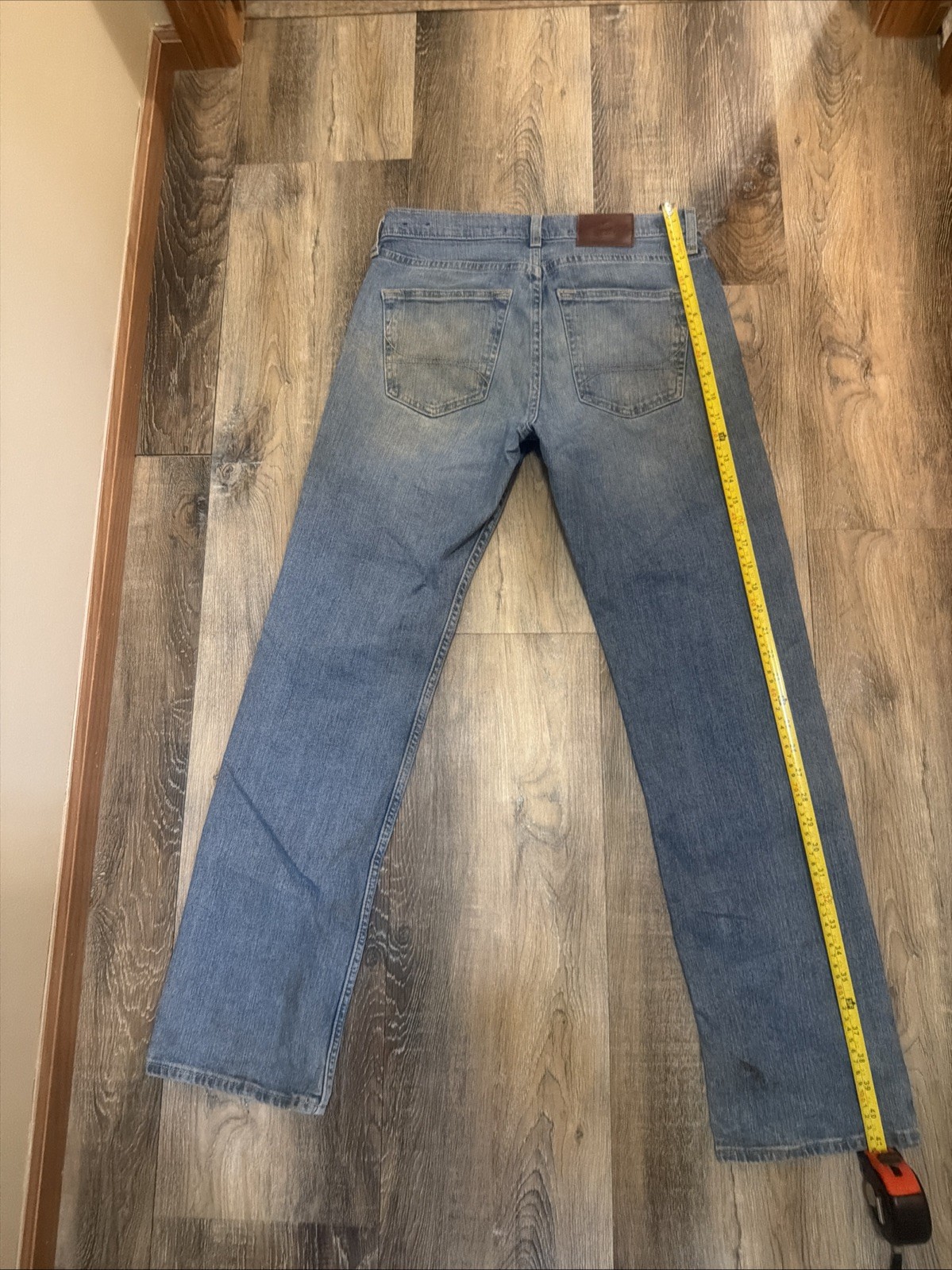 Hollister Classic Straight Epic Flex Blue Jeans Size 29×32 Distressing
