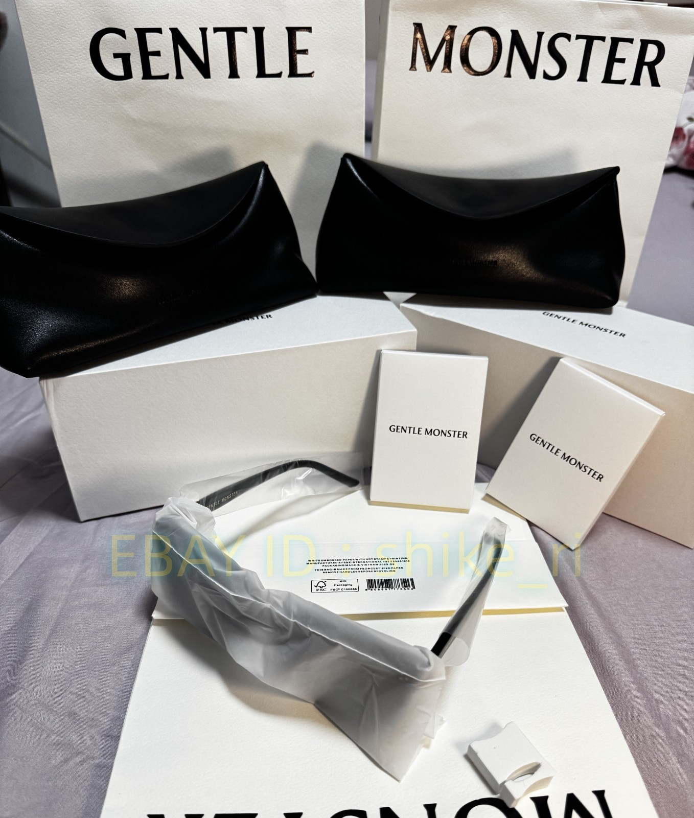 GentleMonster New Her 01 Unisex Sunglasses Oversized Black Frame Black Lenses
