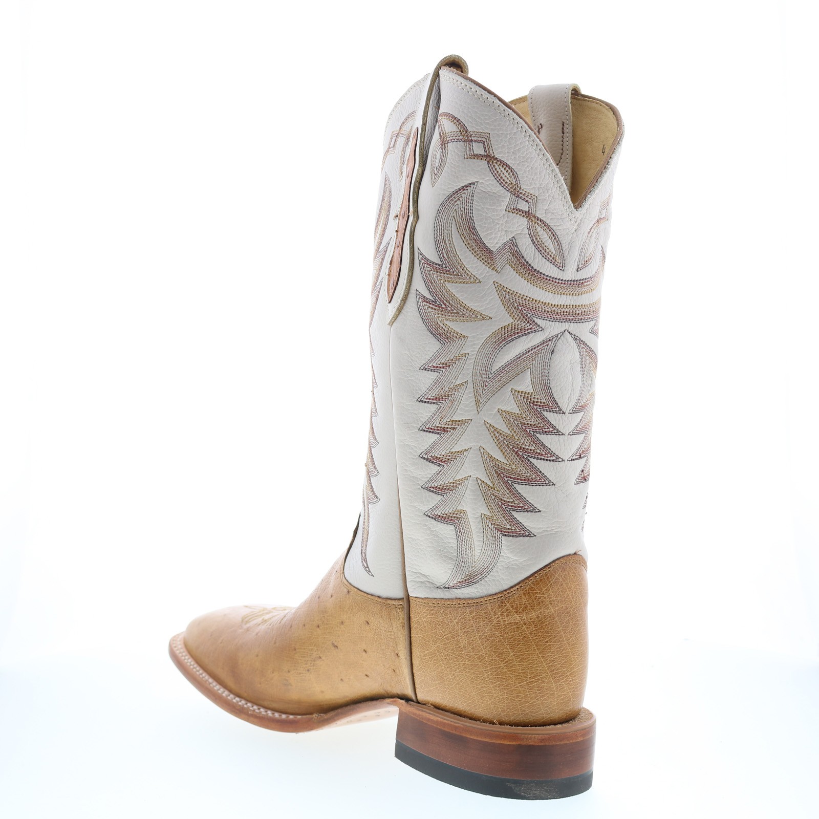 Justin Boots Pascoe Smooth Ostrich Made In USA Mens Brown Western Boots