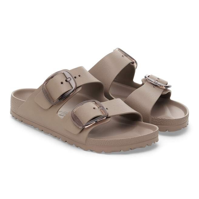 Birkenstock EVA Arizona Big Buckle Sandals – Gray Taupe, NWT Authentic