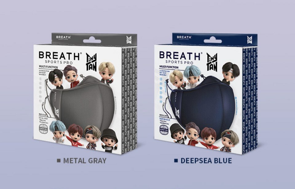 [BTS]TinyTAN Premium Face Mask Official Limited Edition MetalGray with Tracking