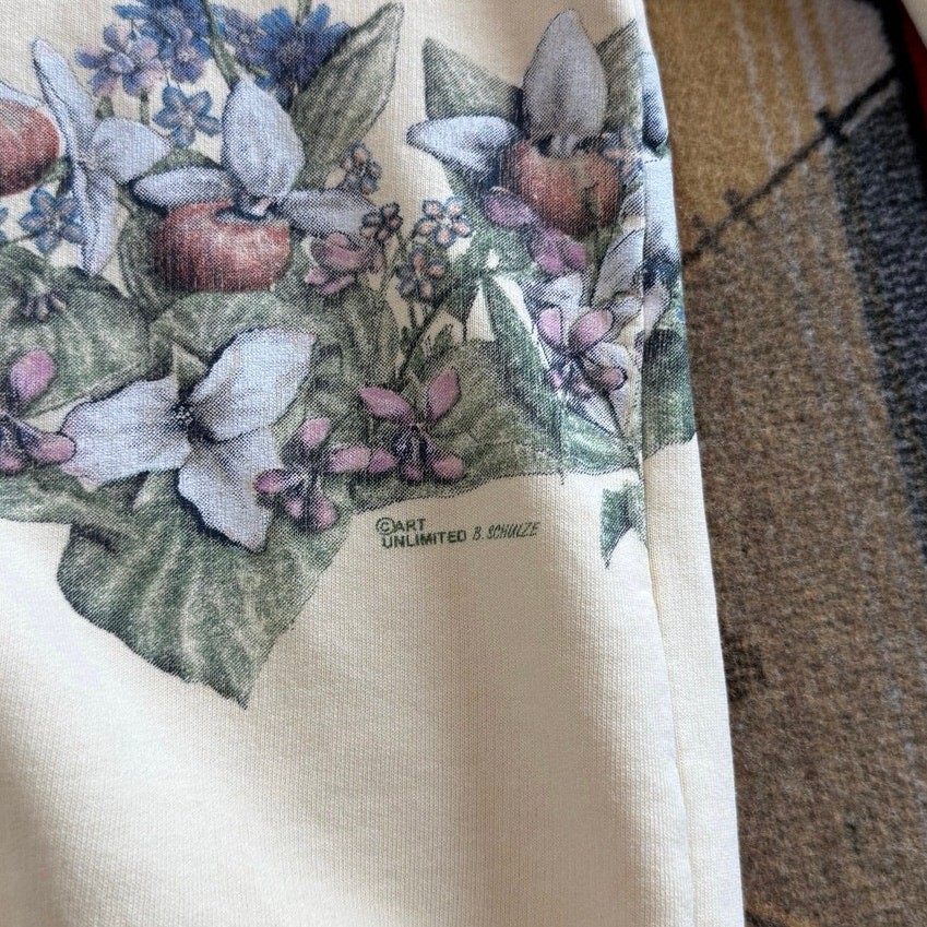 Vintage 90s Women’s Art Unlimited Butterfly Nature Outdoor Sweatshirt Size Small