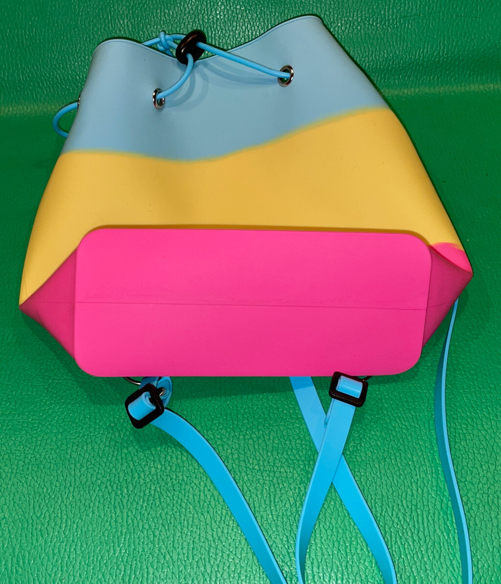 Silicone Rubber Jelly Gummy Backpack purse Rainbow