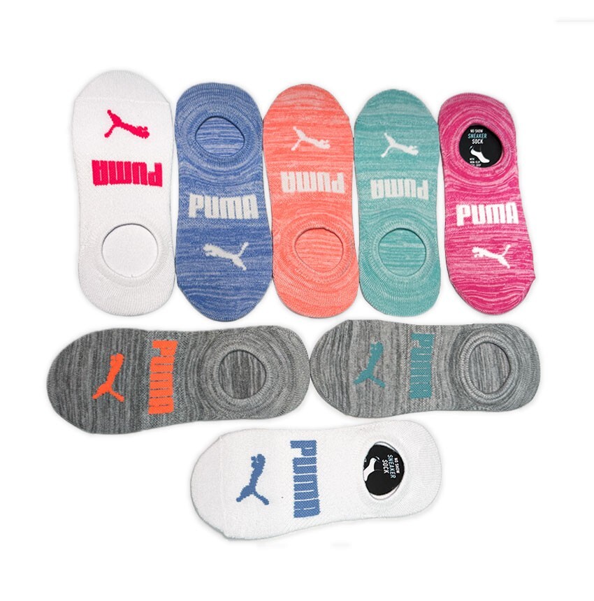 PUMA Ladies no show Sneaker Liner Socks , 8-Pack ( Multicolor)
