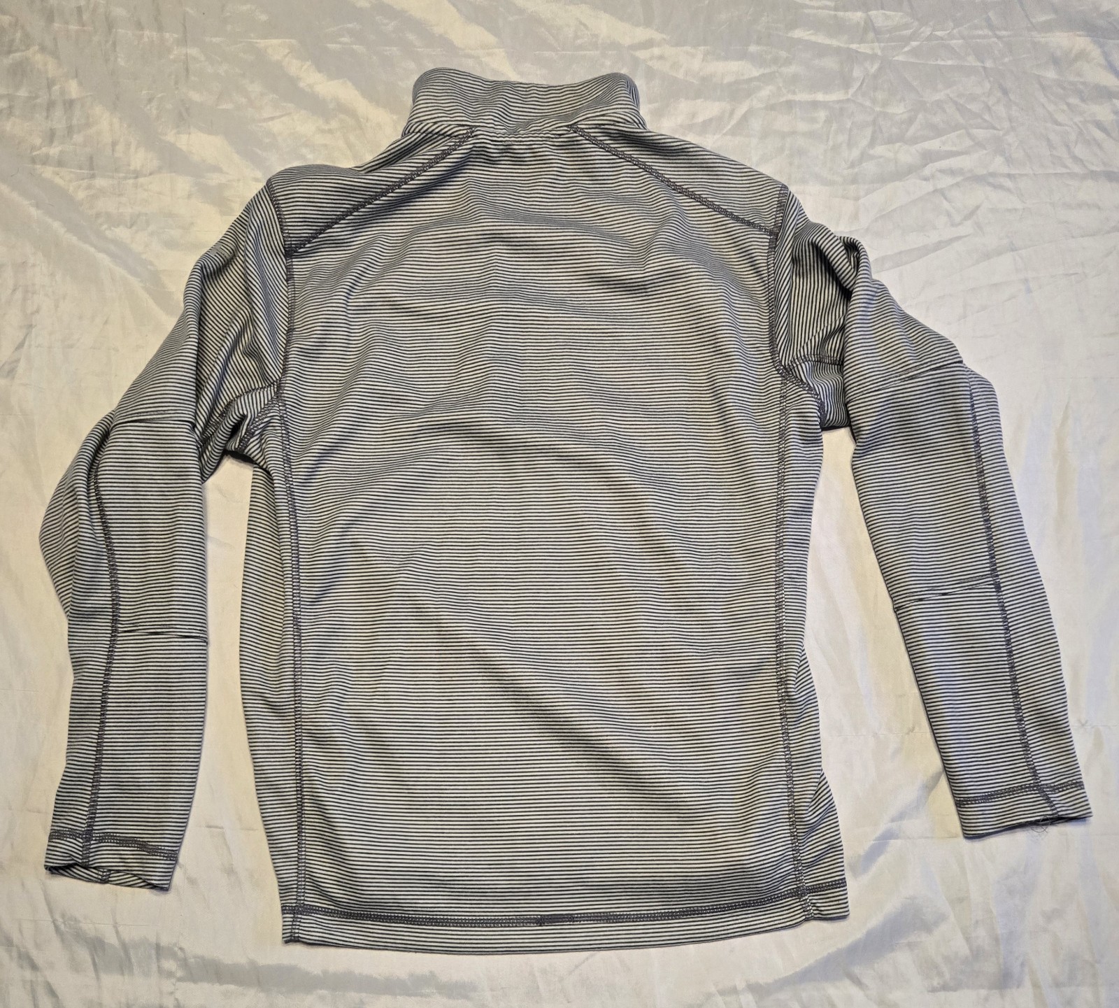 Hawke & Co 1/4 Zip Performance Striped Mens Small Breathable Lightwt Pullover