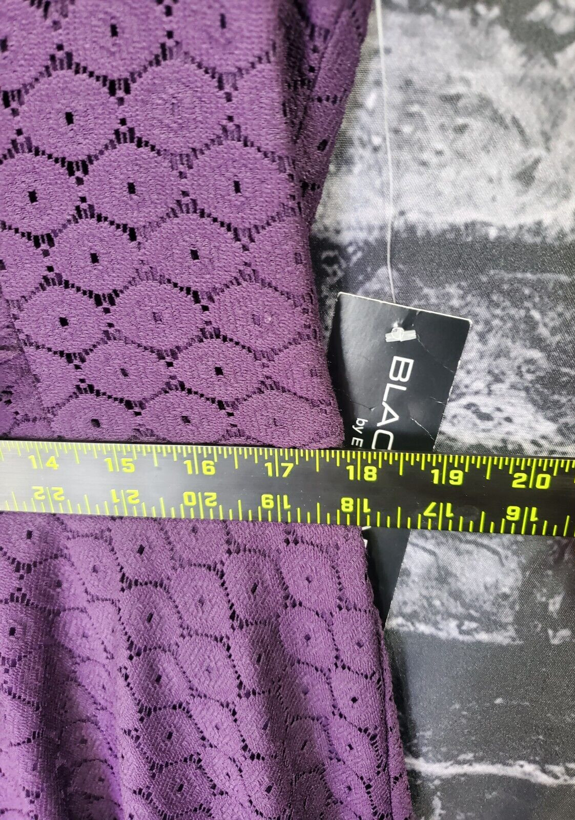 Black Label by Evan Picone Dress Womens 14 Purple Faux Wrap Elegant Classic NWTs