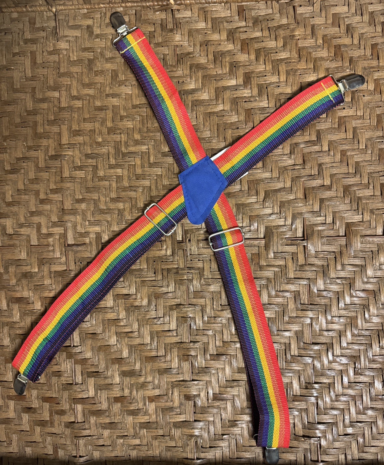 Kids Rainbow Suspenders Adjustable Clip On Elastic X Back Striped 2013