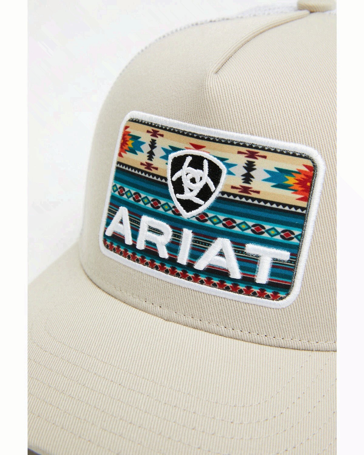 Ariat Men’s Southwestern Logo Ball Cap Color: White
