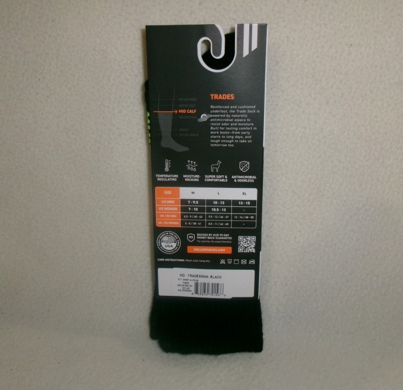 Hollow Socks Alpaca Trades Black Mid Calf-M-Unisex Women 7-10/Men 8-9 1/2 Read!