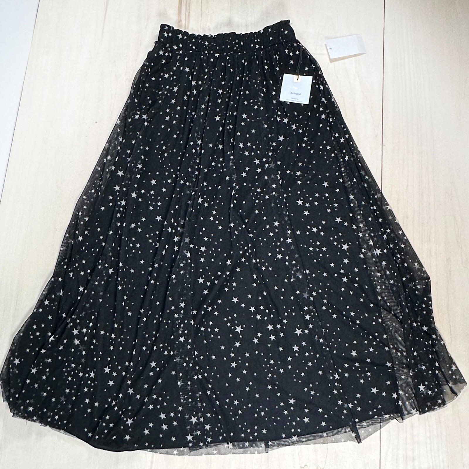 La La Land Women’s Stars Midi Skirt Night Sky Lined Originality. S Maxi