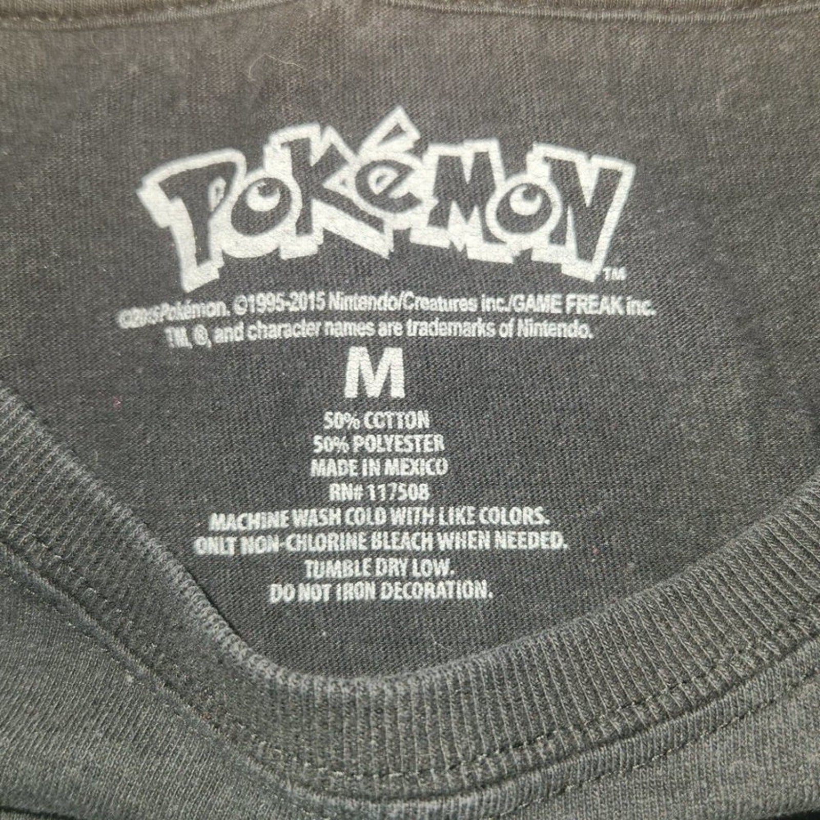 Pokemon Black Shirt Medium Pickachu Squirtle Charizard
