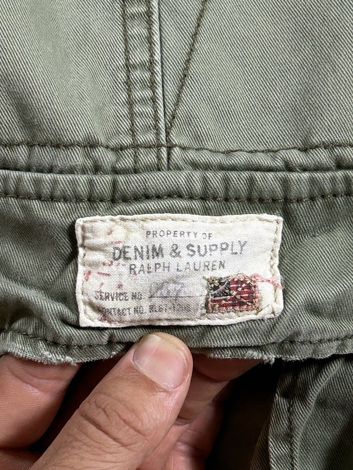 Denim & Supply Ralph Lauren Cargo Shorts Green Tactical Army 34 19.25×22.75 VTG