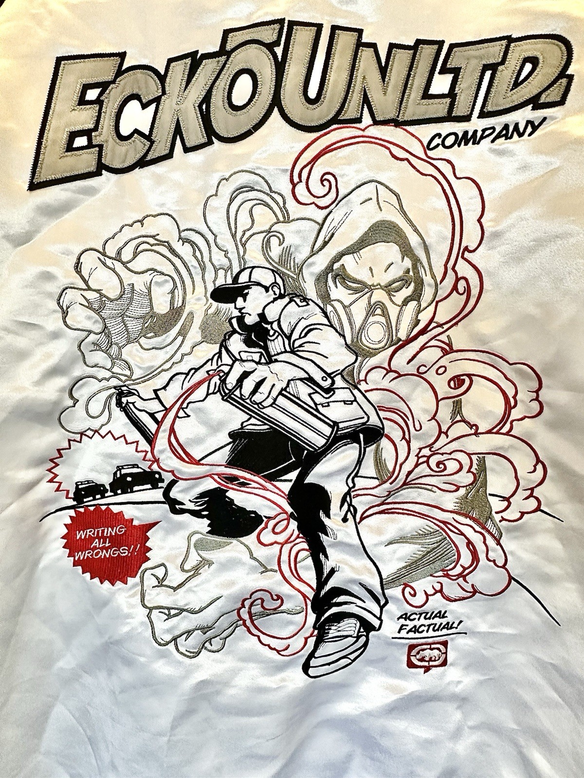 Vintage Ecko Unltd Reversible Track Bomber Jacket Men’s large Graffiti Comic XXL