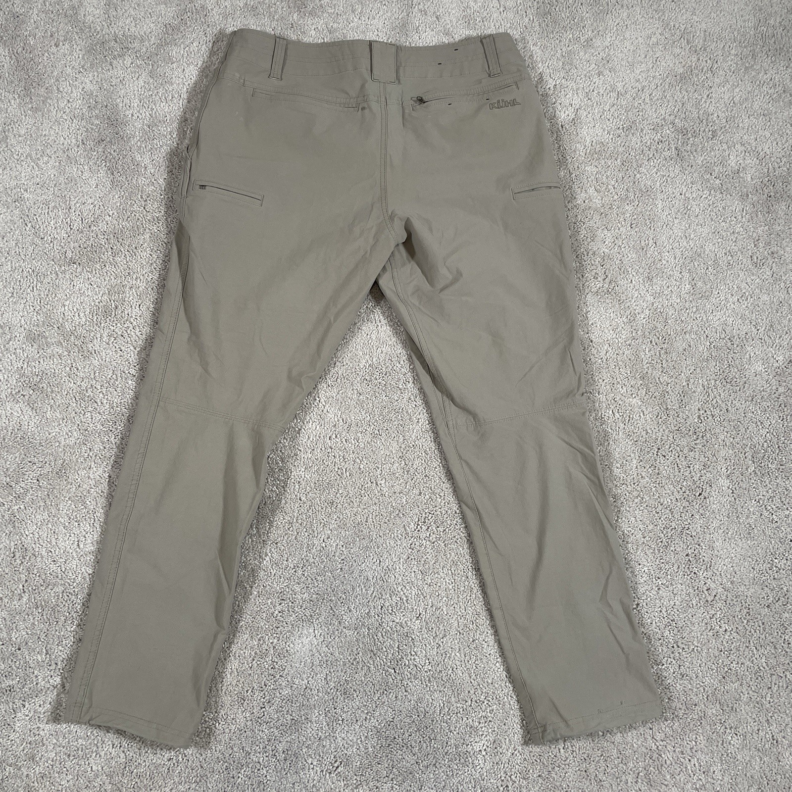 Kuhl Resistor Chino Pants Mens 35×30 Beige Stretch Canvas Straight Leg Casual