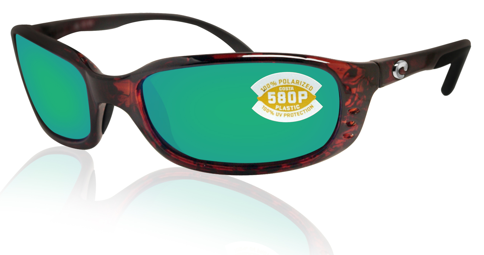 Costa Del Mar sunglasses Brine tortoise frame green 580 plastic polarized lens