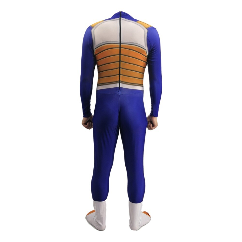 Dragon Ball Z Vegeta Jumpsuit + Gloves 2 Pcs Set Costume For Halloween Cosplay