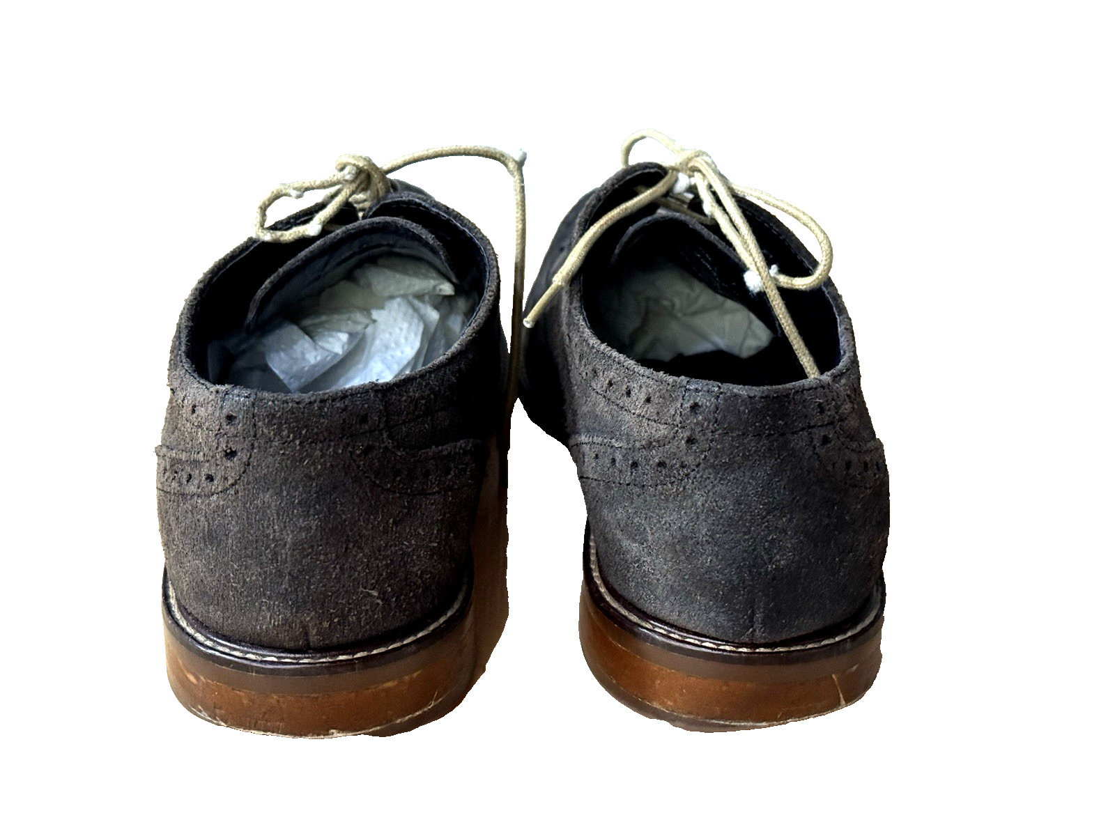 Gordon Rush Suede Coffee Brown Concord Wing Tip Casual Lace Up Shoes Size 10