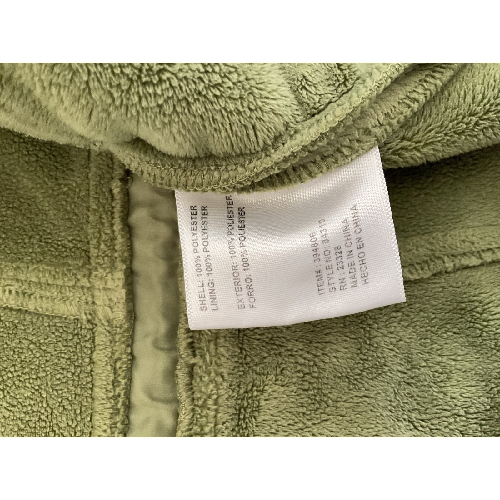 Kristen Blake Jacket Womens XL Sage Green Fleece Full Zip Soft Cozy Pockets Warm