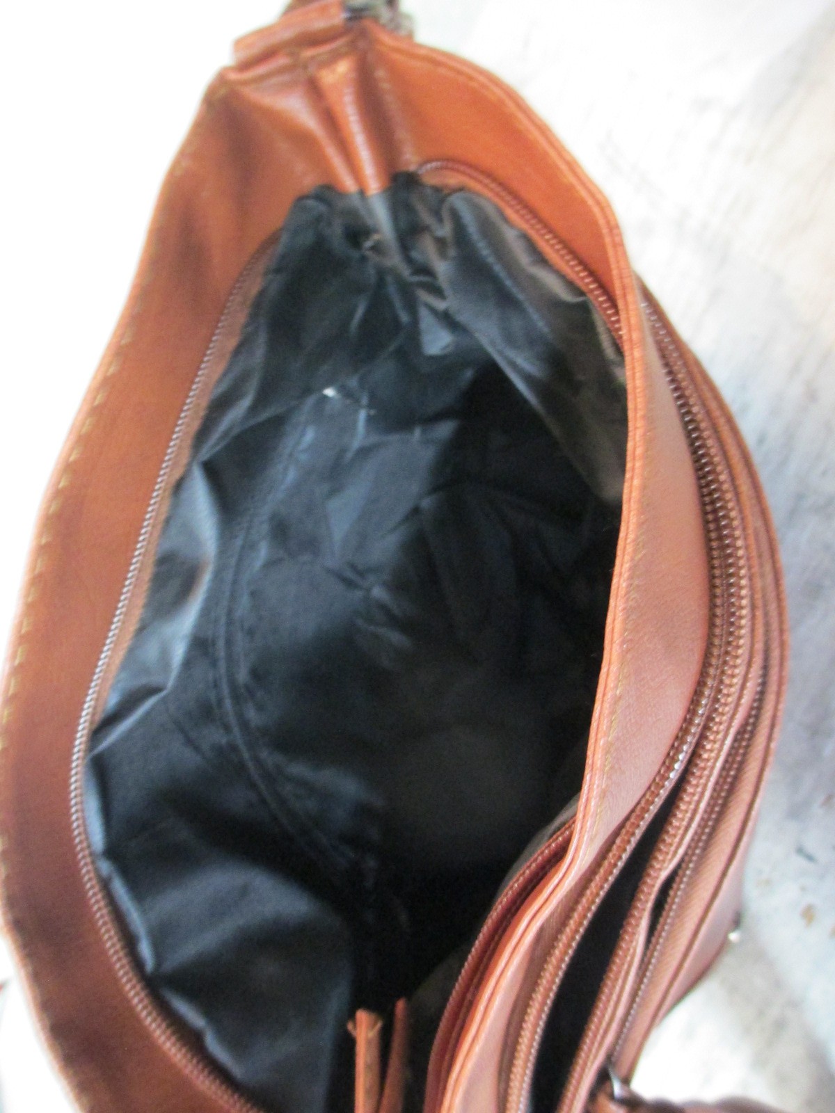 Brown Medium Capacity Soft PU Leather Shoulder Purse Crossbody Bag