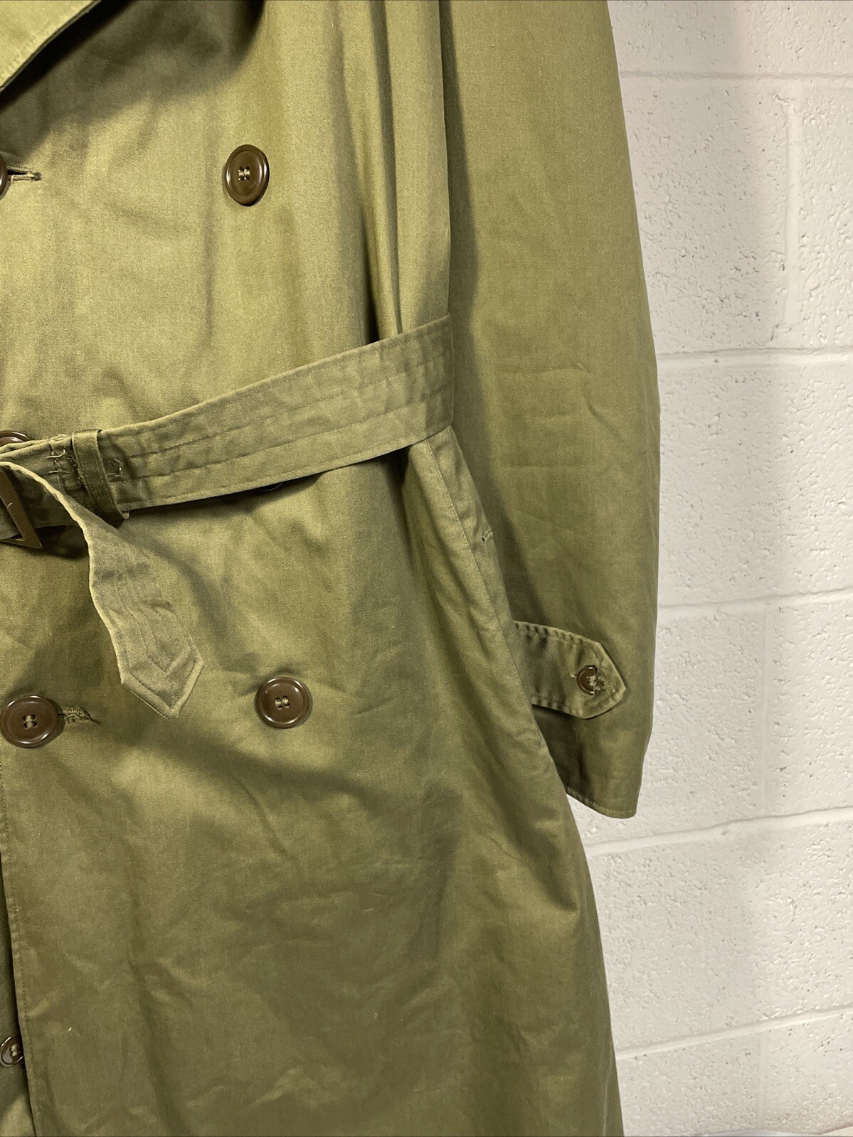 1953 Korean War US Army Winter Great Coat Lining OG-107 Overcoat Cotton Small