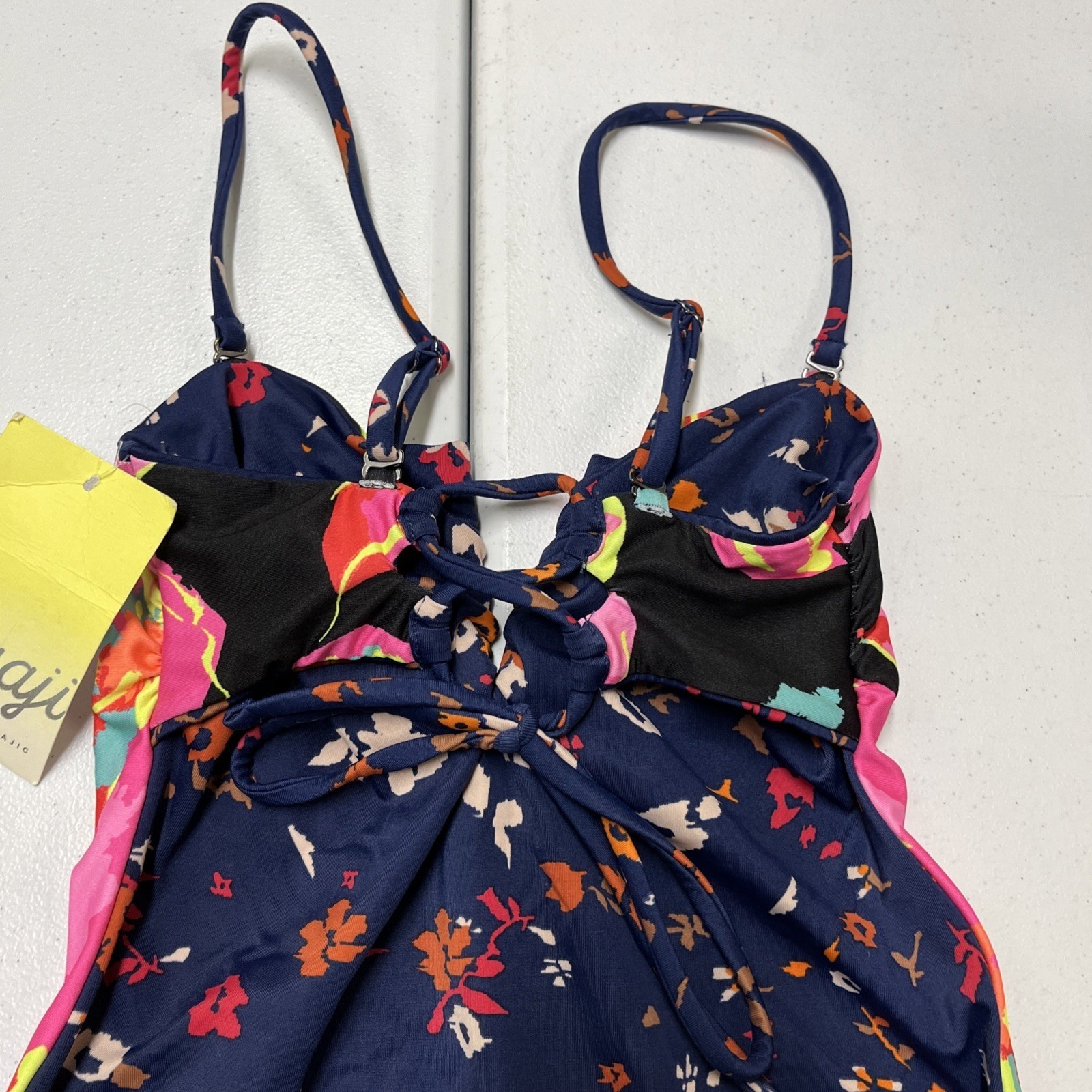 Maaji Swimsuit Floral Reversible One Piece Size S Strappy Back Beach Vacation