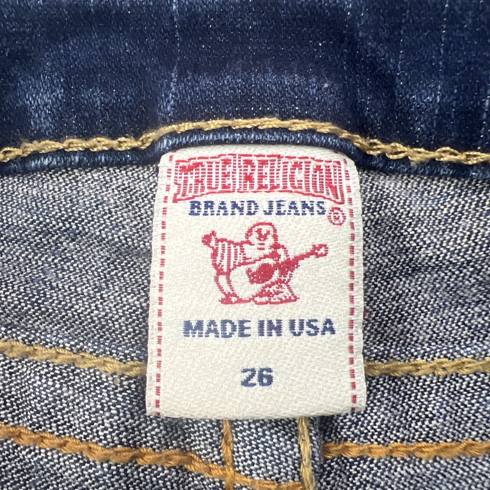 True Religion Becky Jeans Women’s 26 (28×30*) Bootcut Low Rise Flap Pockets USA