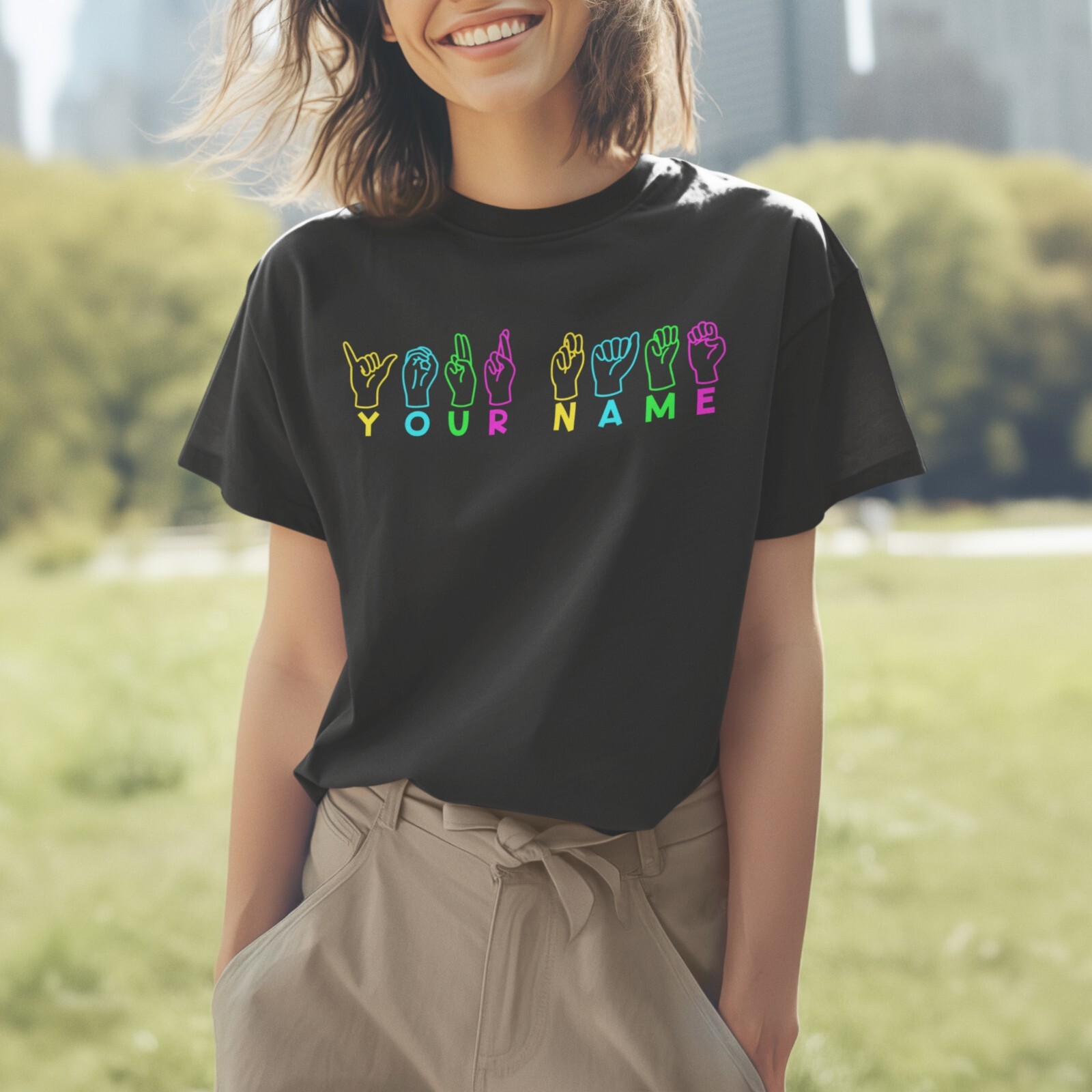 Personalized Sign Language shirt, Custom tshirt, Custom ASL shirt, Custom gift