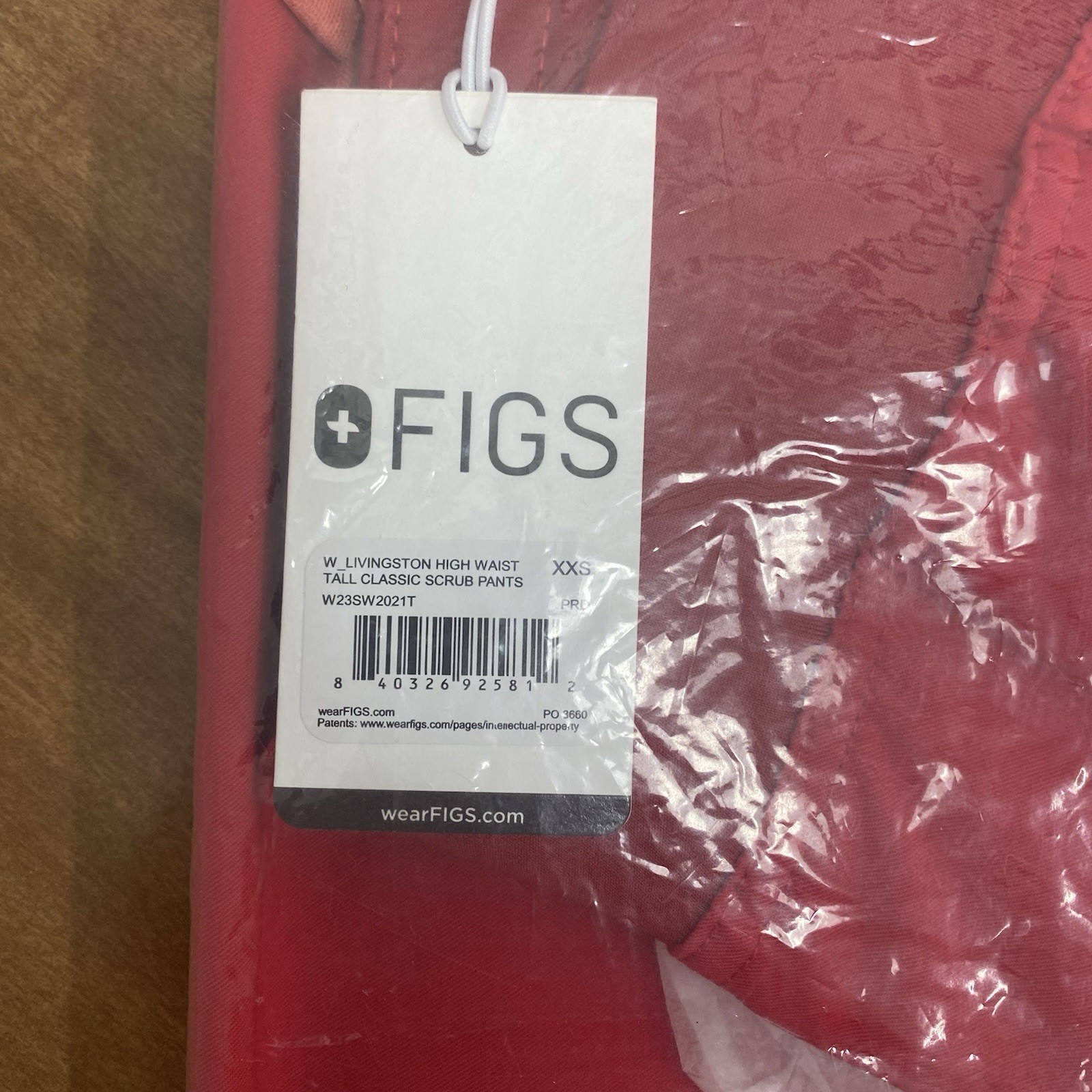 Figs Womens scrub set Pop Red XXS Casma Top and you choose XXS-P/T Bottoms