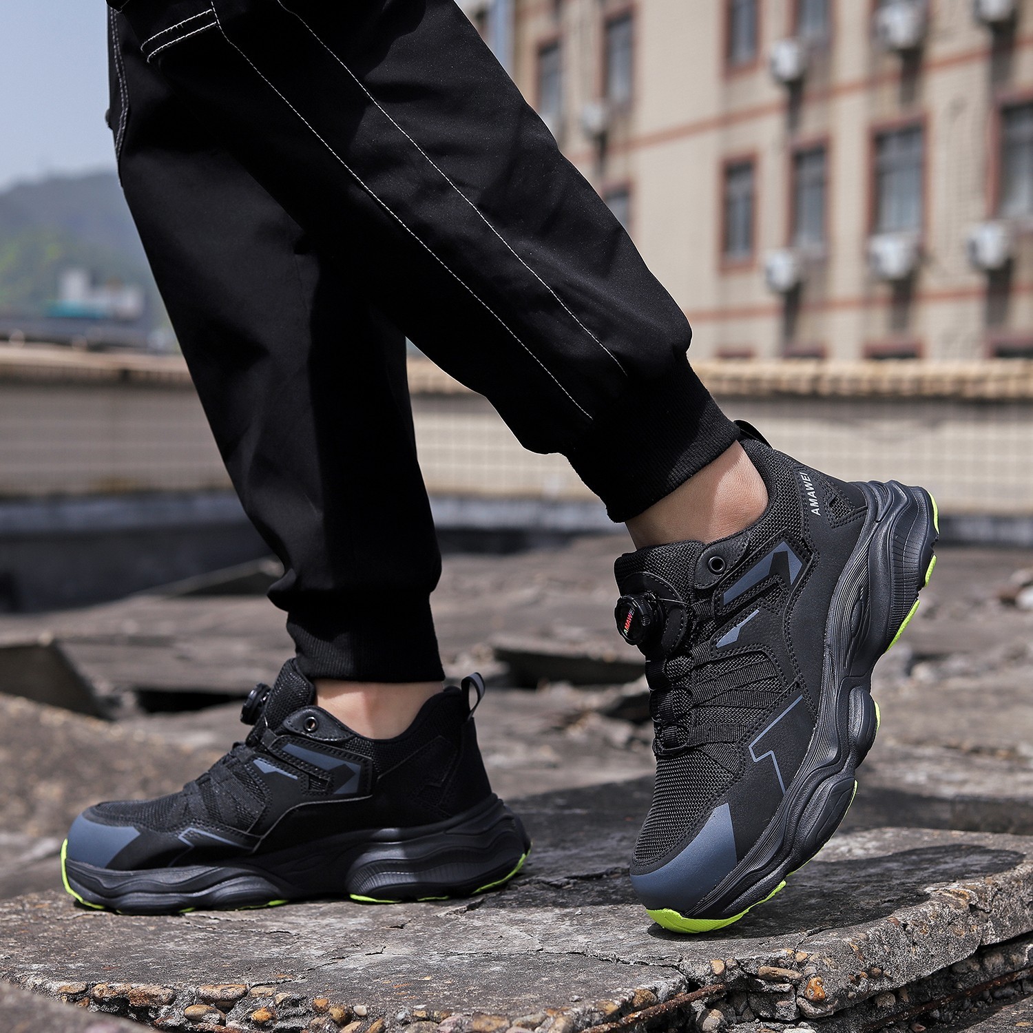 Men’s Safety Work Shoes Breathable Puncture Proof Shoes Non-slip Work Sneaker